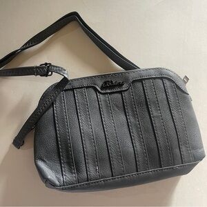 New  Balina  Vintage Shoulder CrossBody Bag Purse Faux Leather Grey 11x7”